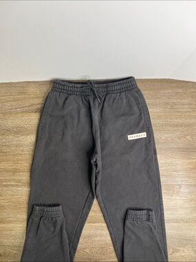 YoungLA Premium Jogger Sweatpants | Charcoal / Black Embroidered Logo | Size M